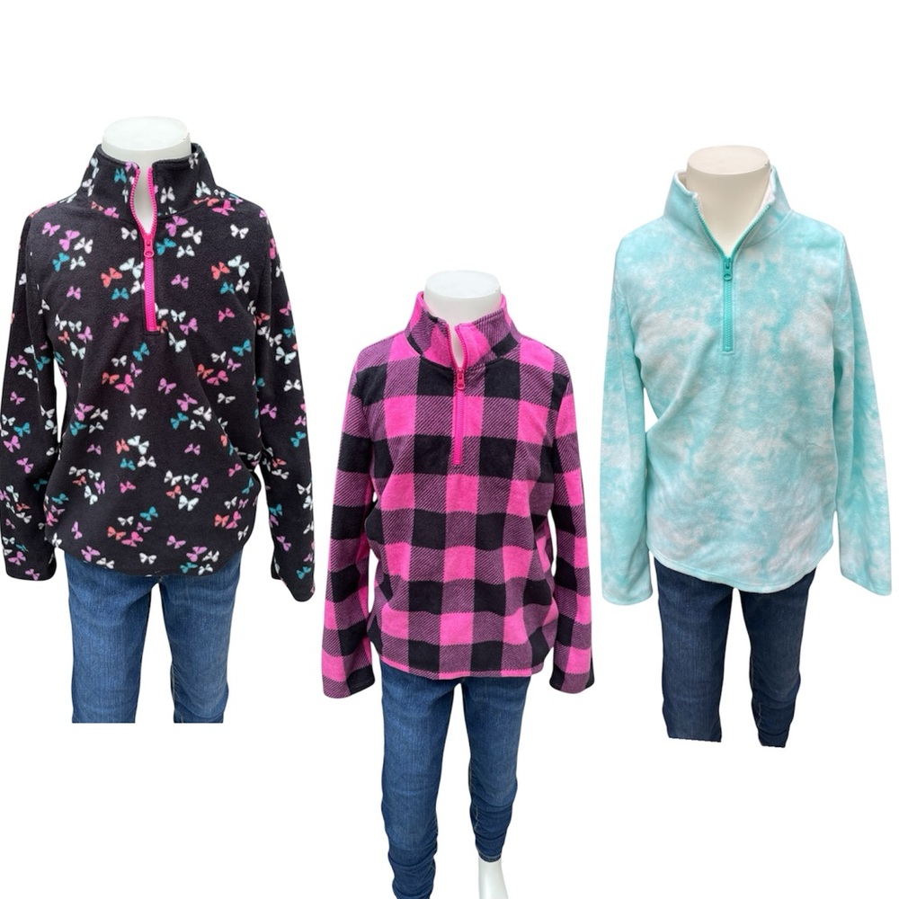 Jumping Beans | 3 Piece Fleece Half Zip Top Set | Size 8